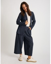 Blazer Gessato Effetto Denim