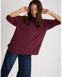 Maglia Over Melange Manica Roll-Up