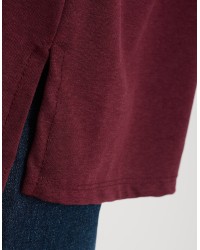 Maglia Over Melange Manica Roll-Up