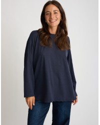 Maglia Over Melange Manica Roll-Up