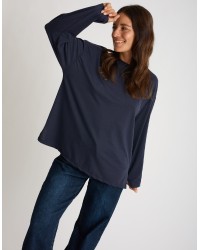 Maglia Over Melange Manica Roll-Up