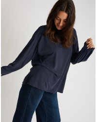 Maglia Over Melange Manica Roll-Up