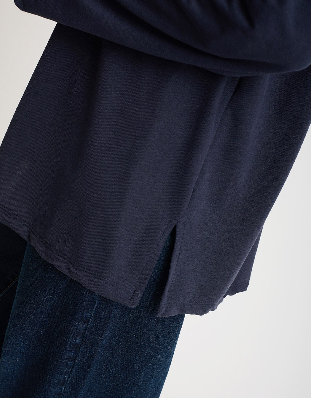Maglia Over Melange Manica Roll-Up