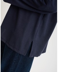 Maglia Over Melange Manica Roll-Up