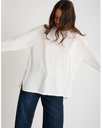 Maglia Over Melange Manica Roll-Up