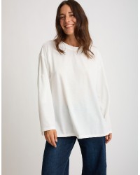 Maglia Over Melange Manica Roll-Up