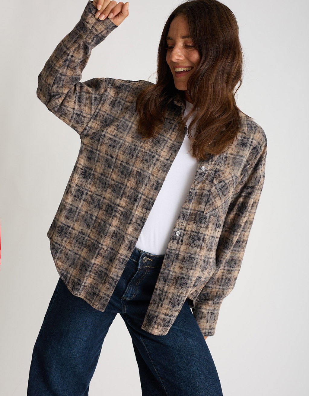 Camicia Over Cotone Quadri