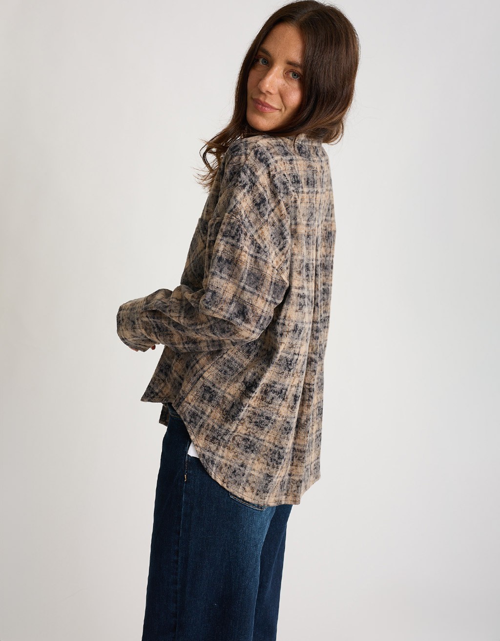 Camicia Over Cotone Quadri