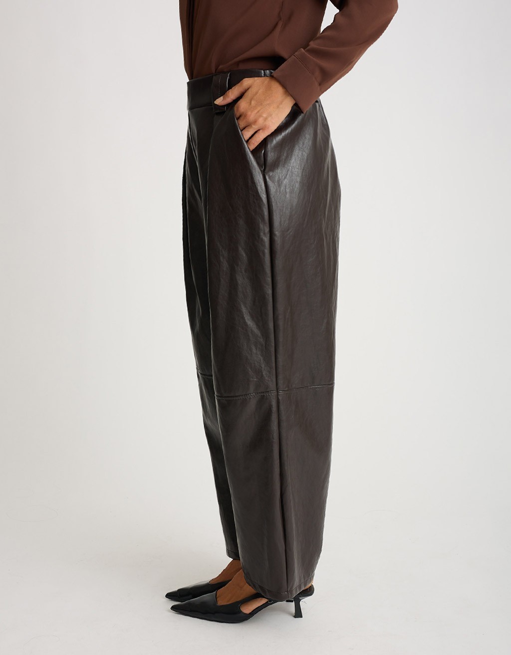 Pantalone Baloon Crop Ecopelle