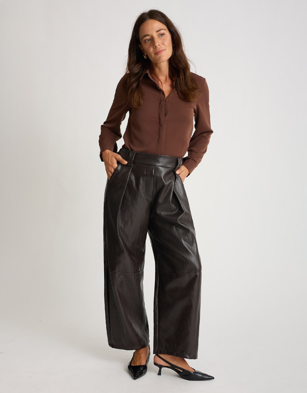 Pantalone Baloon Crop Ecopelle