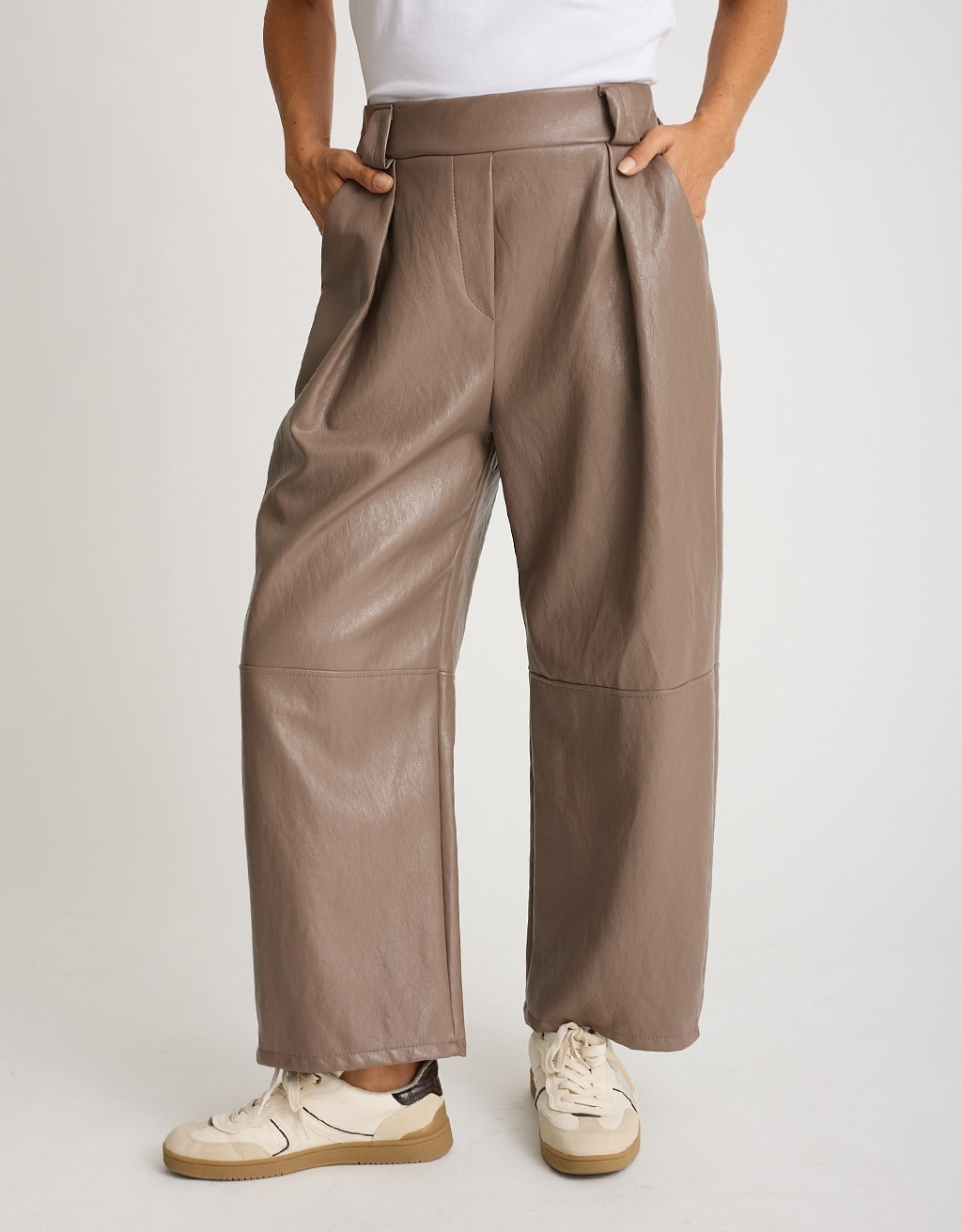 Pantalone Baloon Crop Ecopelle