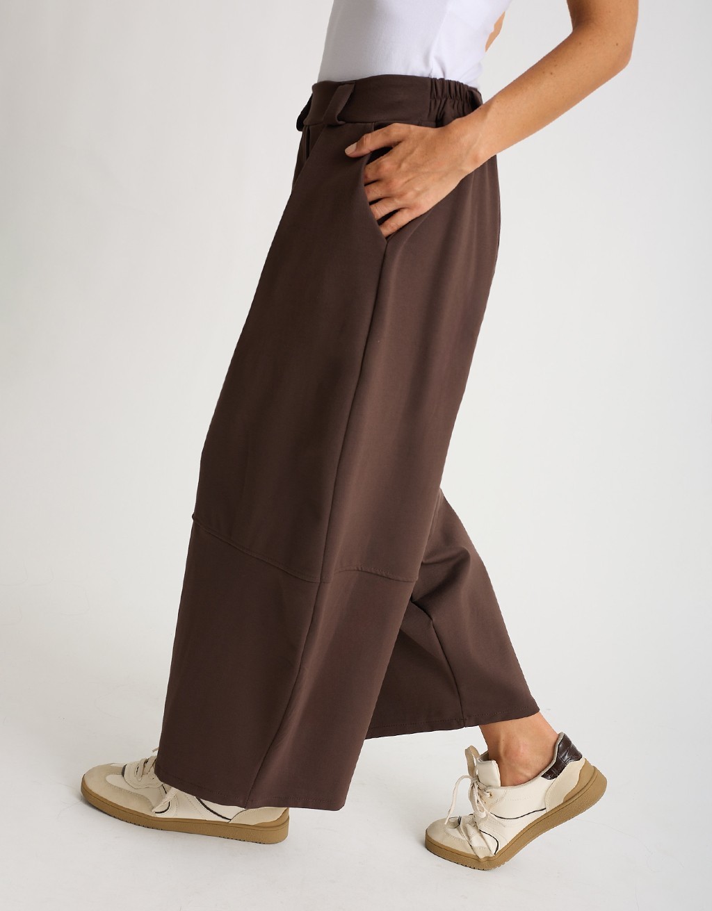 Pantalone Punto Milano Baloon Crop