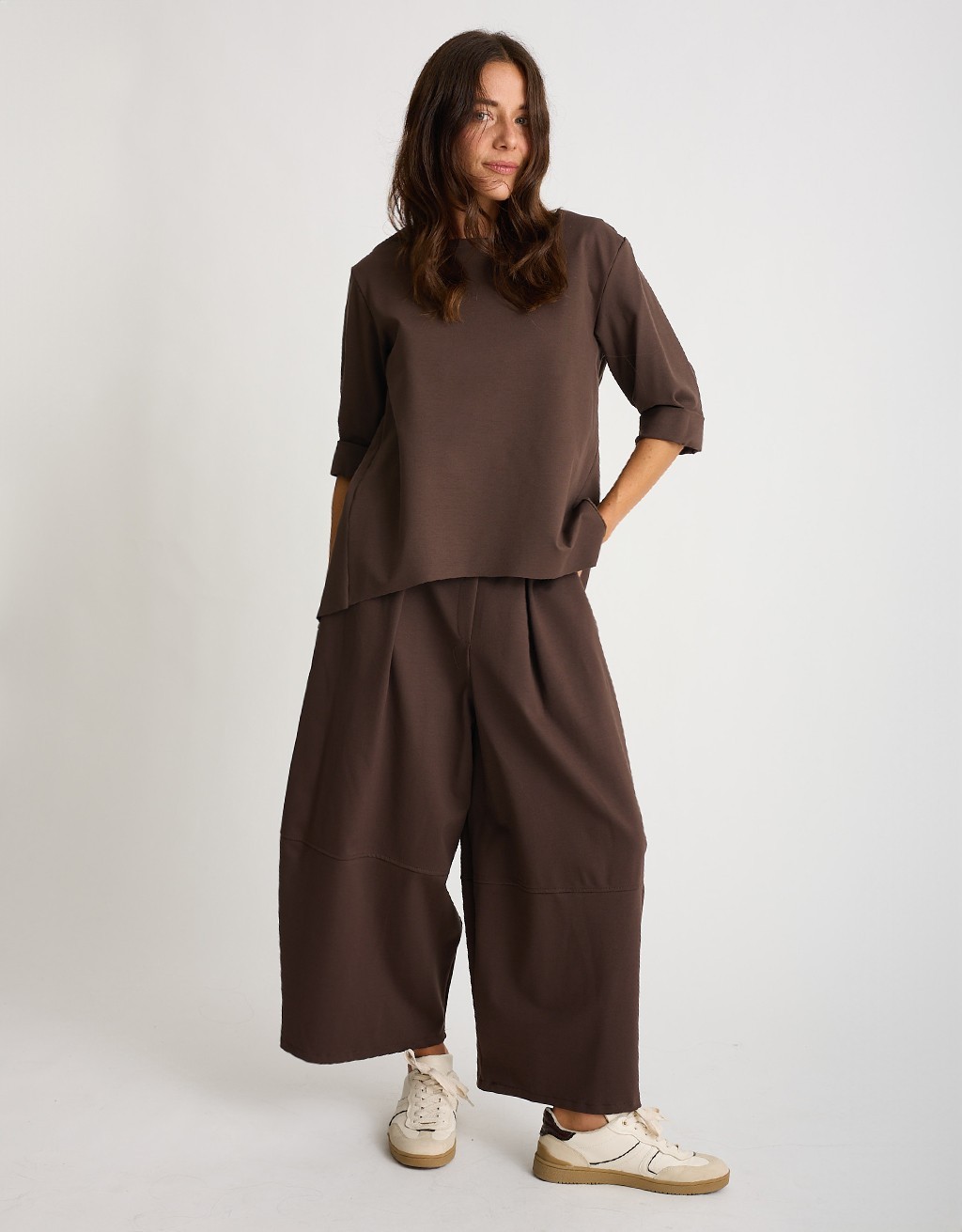 Pantalone Punto Milano Baloon Crop