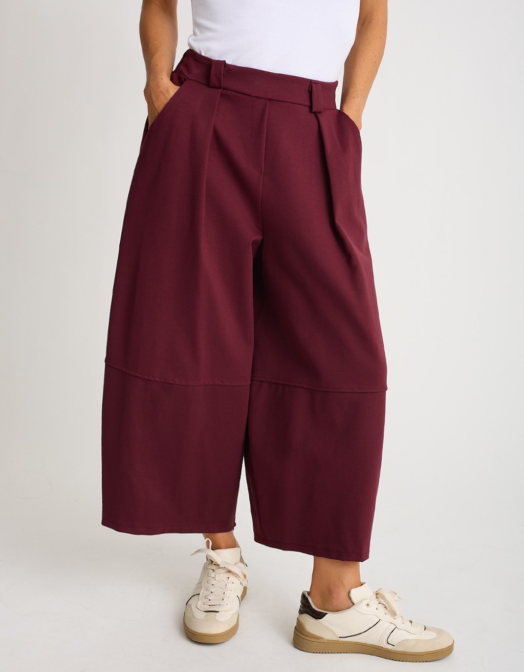 Pantalone Punto Milano Baloon Crop
