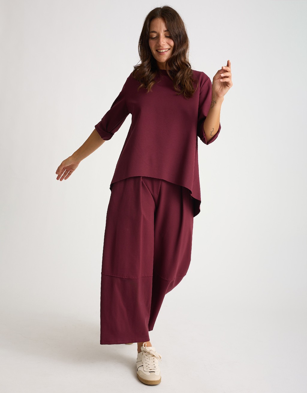 Pantalone Punto Milano Baloon Crop