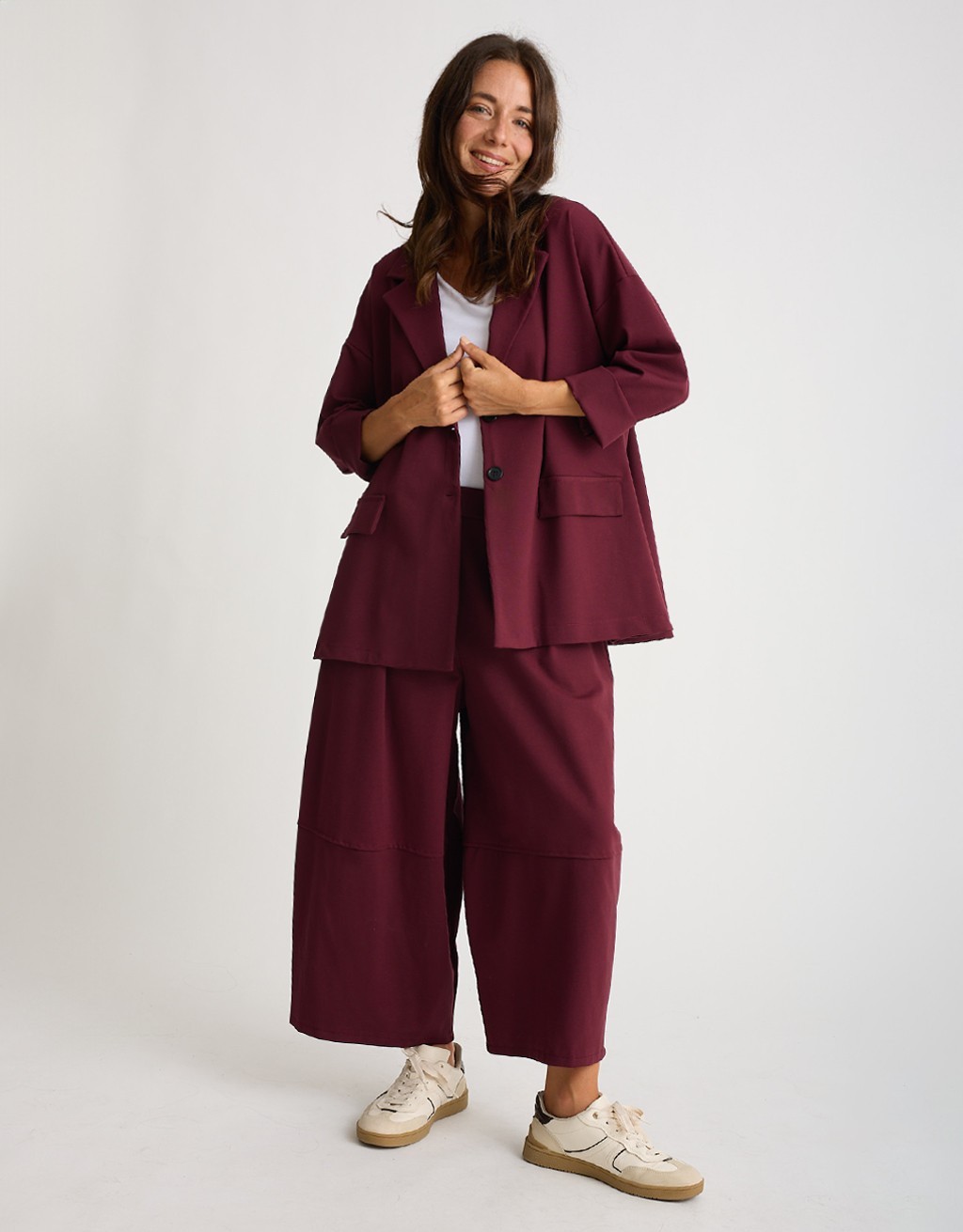 Pantalone Punto Milano Baloon Crop