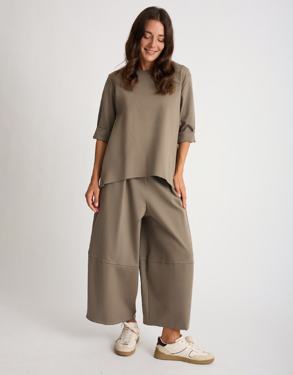 Pantalone Punto Milano Baloon Crop