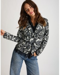 Giacca Jacquard Floreale Lurex
