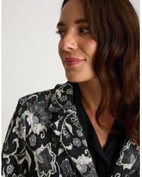 Giacca Jacquard Floreale Lurex