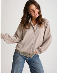 Camicia Fluida Pizzo Fondo