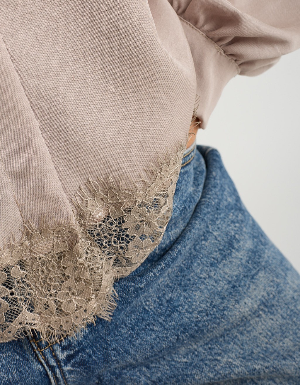 Camicia Fluida Pizzo Fondo