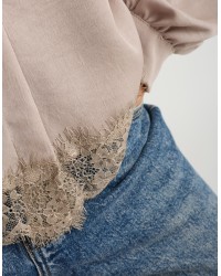 Camicia Fluida Pizzo Fondo
