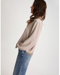 Camicia Fluida Pizzo Fondo