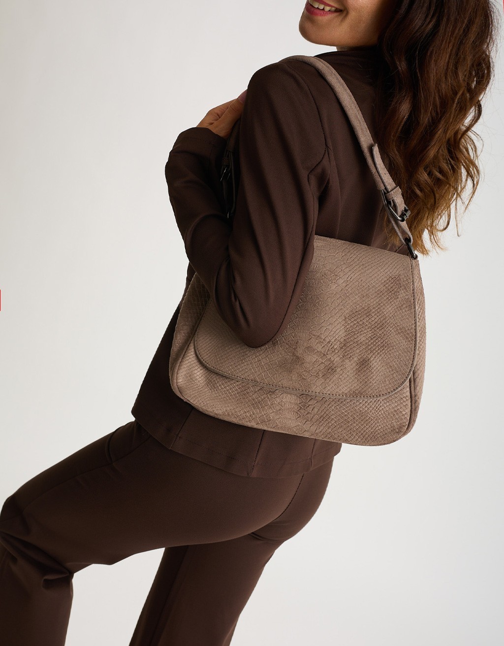 Borsa a Tracolla Wild Glam Effetto Suede