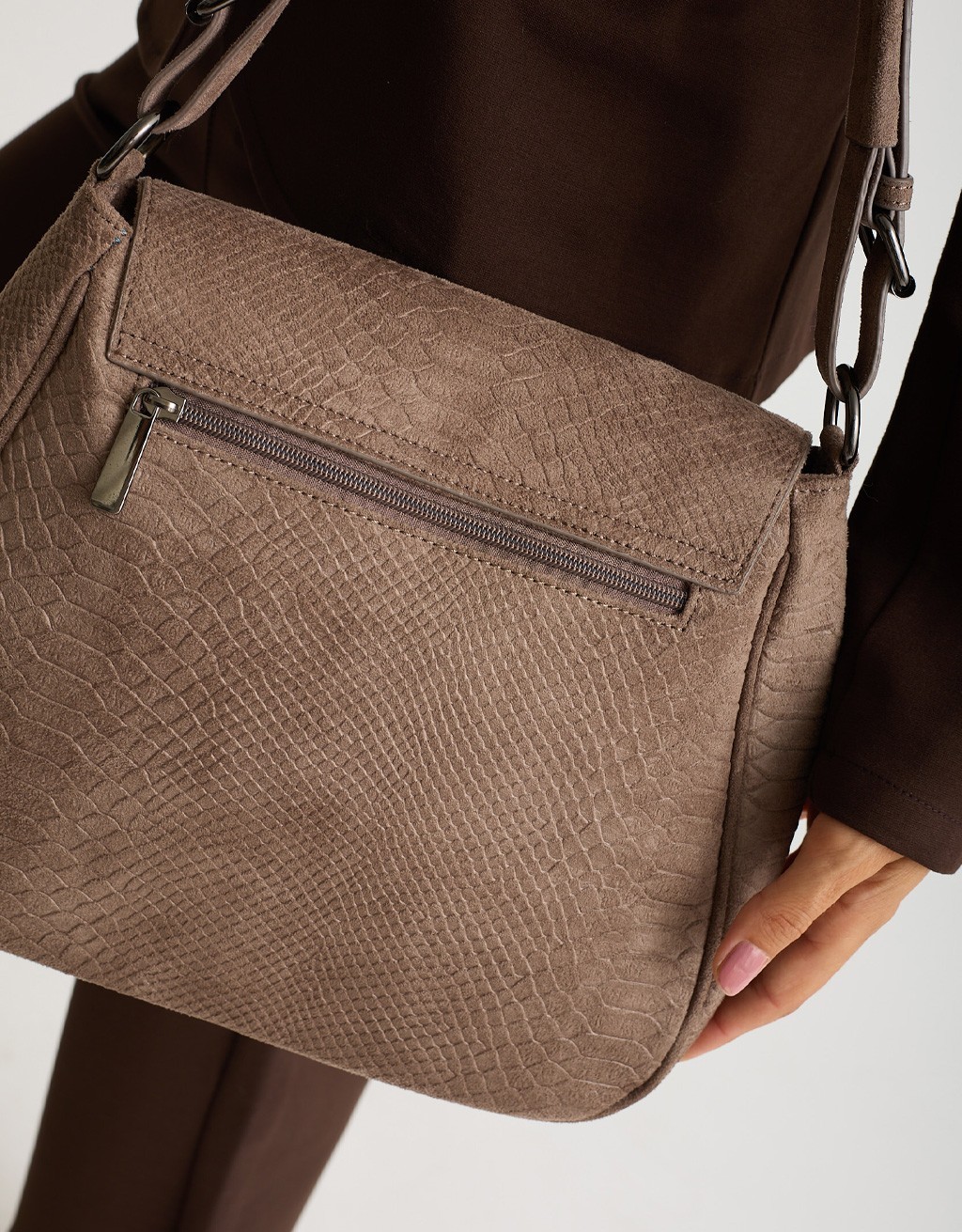 Borsa a Tracolla Wild Glam Effetto Suede