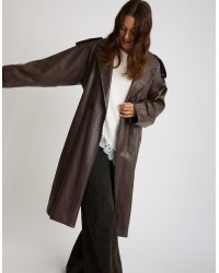 Trench Finta Pelle