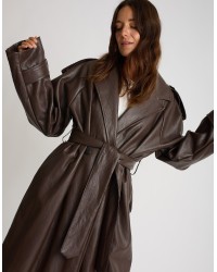 Trench Finta Pelle