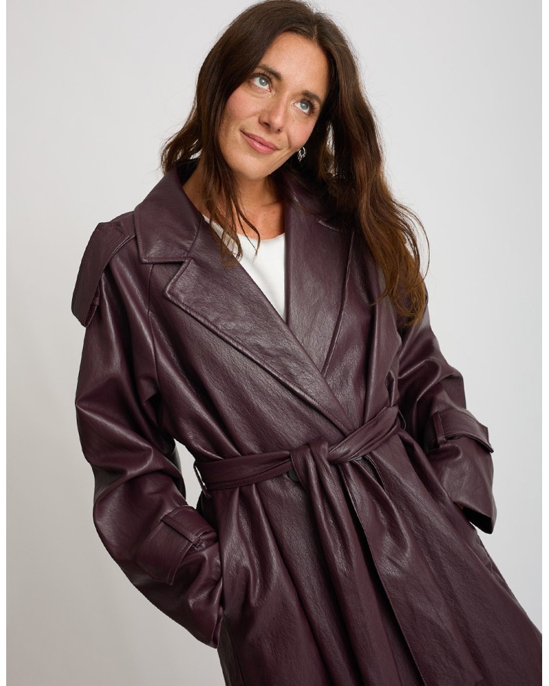 Trench Finta Pelle