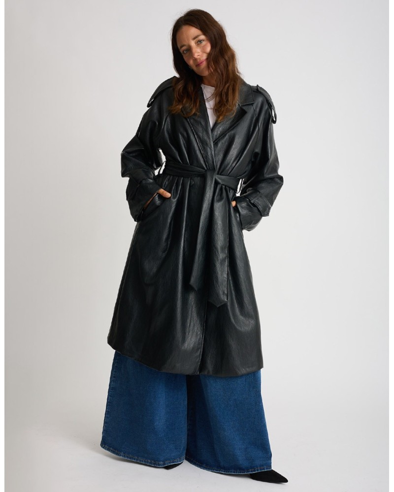 Trench Finta Pelle