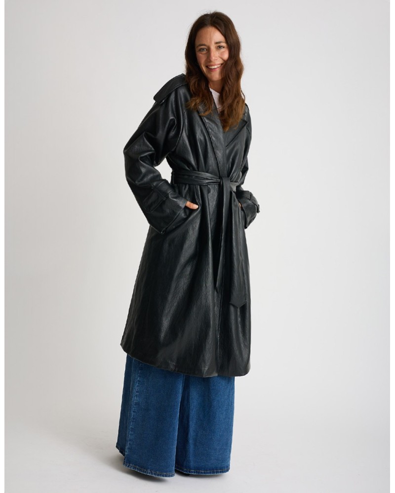 Trench Finta Pelle