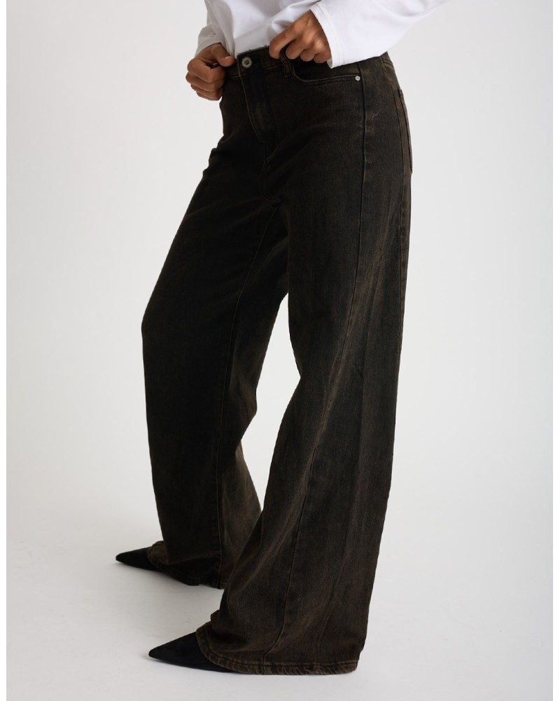Jeans Palazzo Lavaggio Cioccolato