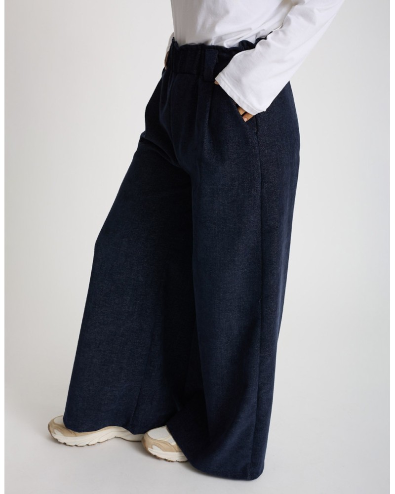 Pantalone Palazzo Effetto Ciniglia
