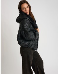 Bomber Dubleface Finta Pelle E Pelliccia