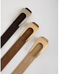 Cintura in Pelle Fibbia  Minimal Scoulpt