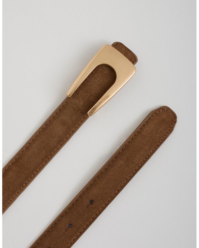 Cintura in Pelle Fibbia  Minimal Scoulpt