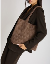 Borsa Shopping Intrecciata con Pochette