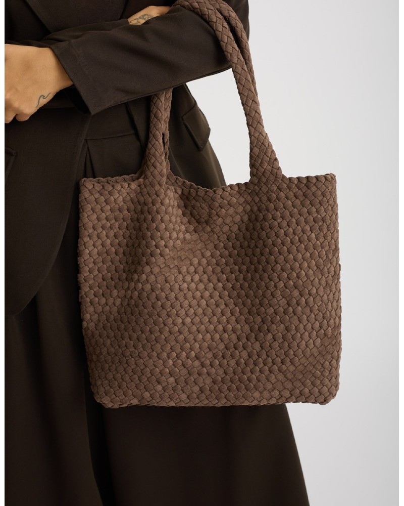 Borsa Shopping Intrecciata con Pochette