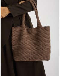 Borsa Shopping Intrecciata con Pochette