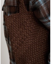 Borsa Shopping Intrecciata con Pochette
