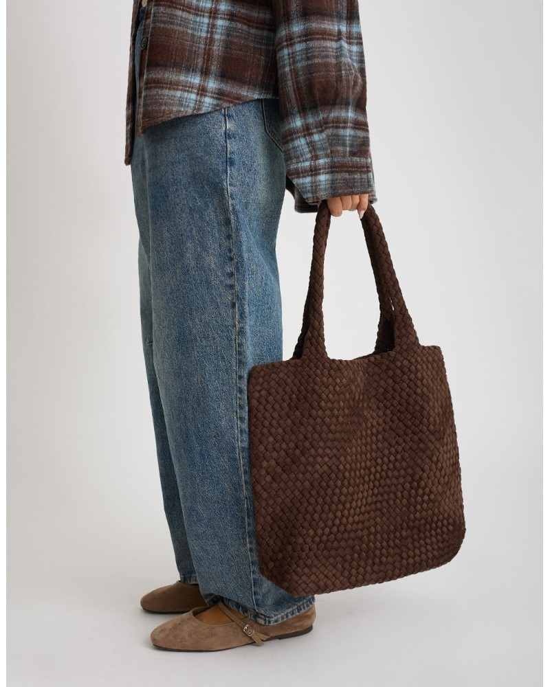 Borsa Shopping Intrecciata con Pochette