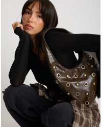 Borsa Rock-Chic  Borchie Occhielli