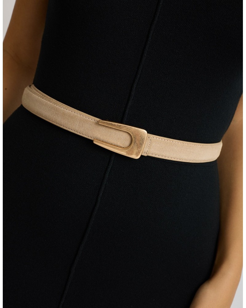 Cintura in Pelle Fibbia  Minimal Scoulpt