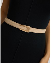 Cintura in Pelle Fibbia  Minimal Scoulpt
