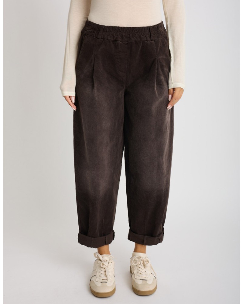 Pantalone Velluto Effetto Sabbiato