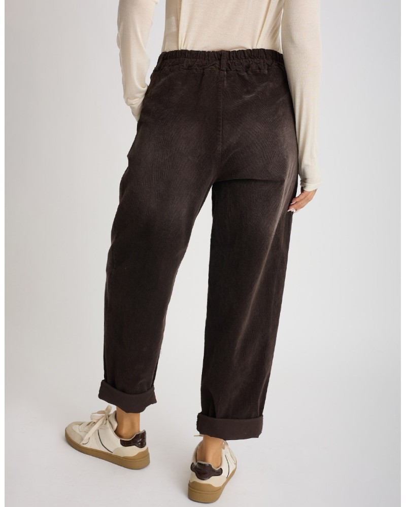 Pantalone Velluto Effetto Sabbiato