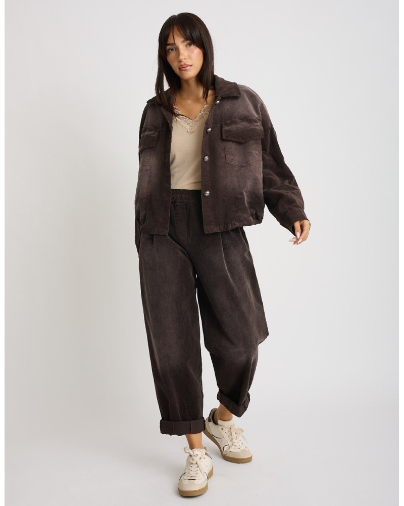 Pantalone Velluto Effetto Sabbiato